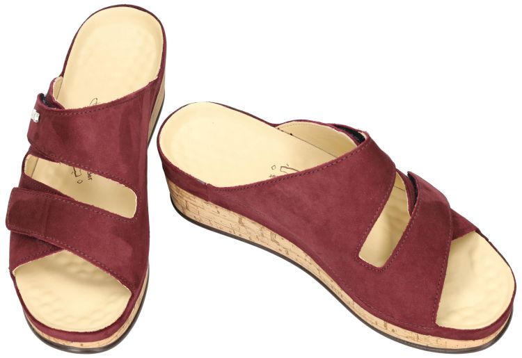 Vital 11105  LARA slippers & muiltjes bordeaux