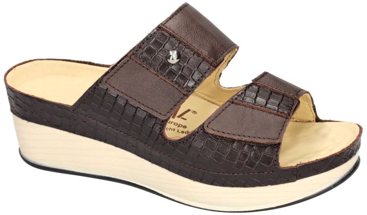 Vital 151217  LARA slippers & muiltjes bruin donker