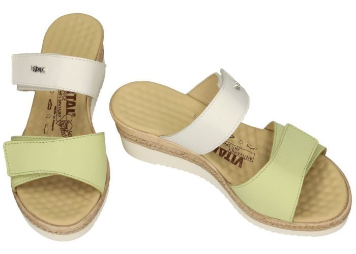 Vital 8199 OLIVIA slippers & muiltjes groen licht