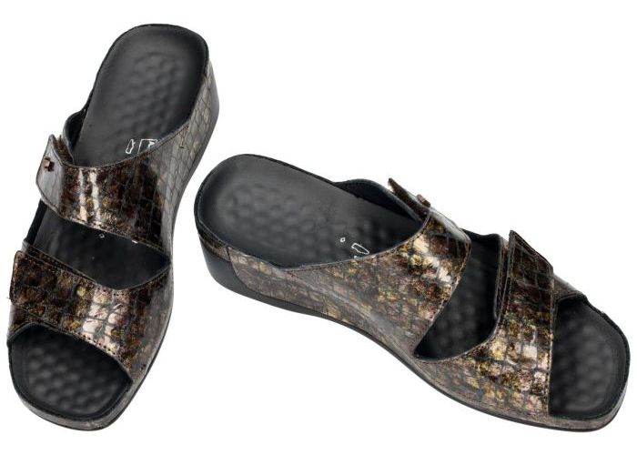 Vital 15607  TINA slippers & muiltjes taupe donker