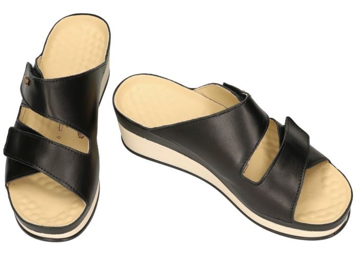 Vital 1330  LARA slippers & muiltjes zwart