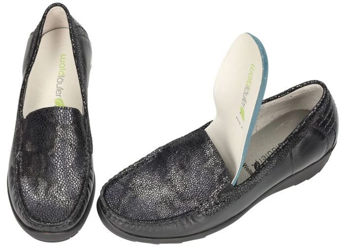 Waldlaufer 348502 HANIN  (H-wijdte) ballerina's & mocassins zwart