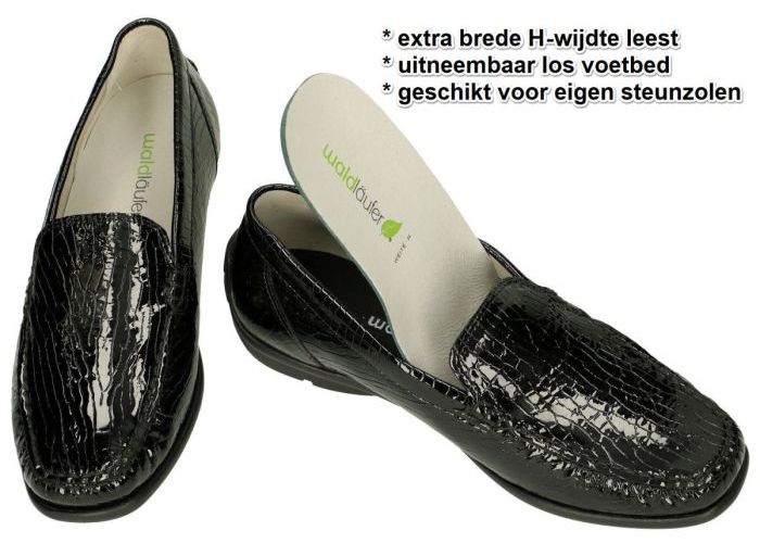 Waldlaufer 431000 HARRIET wijdte H ballerina's & mocassins zwart