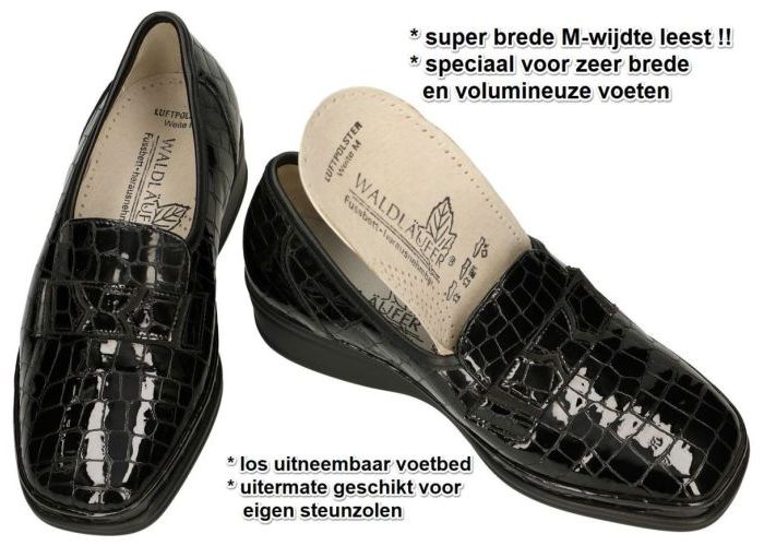 Waldlaufer 860500 - MONI - M-breedte ballerina's & mocassins zwart
