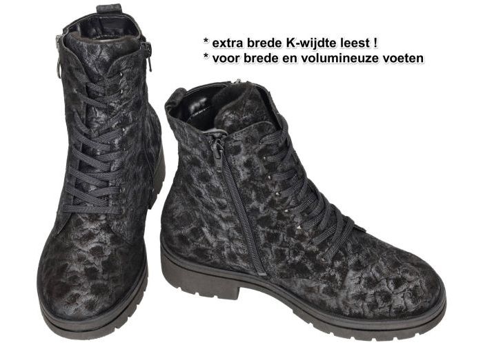 Waldlaufer 648803 K-Zoe (K-leest)  enkellaarzen zwart
