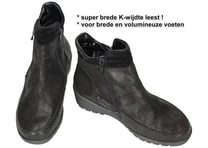 Waldlaufer 675803 KAMELA  (K) enkellaarzen zwart