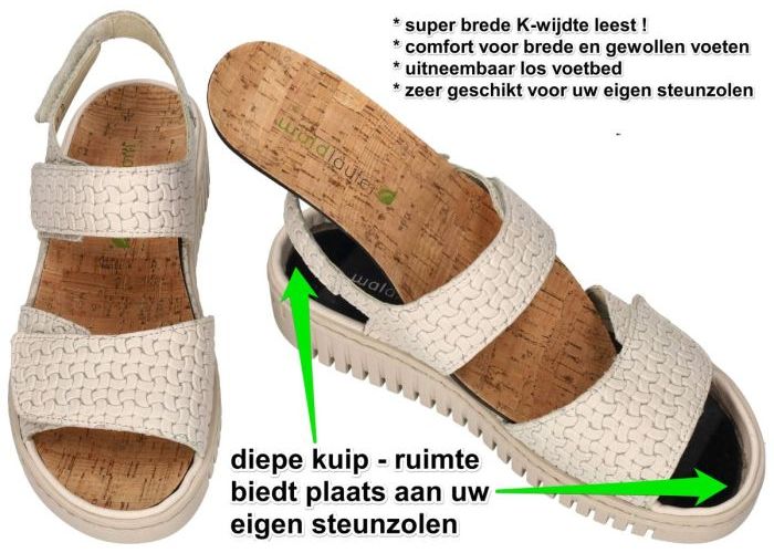 Waldlaufer 630002 K-Valerie  sandalen off-white-crÈme-ivoorkleur