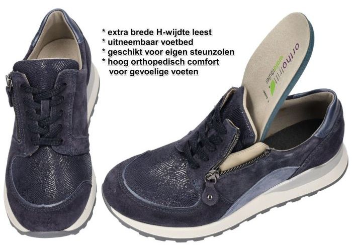 Waldlaufer H64007 411 378 (H) Ortho Tritt HIROKO sneakers  blauw donker