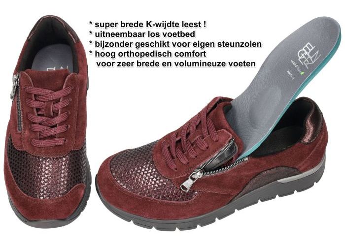 Waldlaufer 626K02 K-Ramona  sneakers  bordeaux