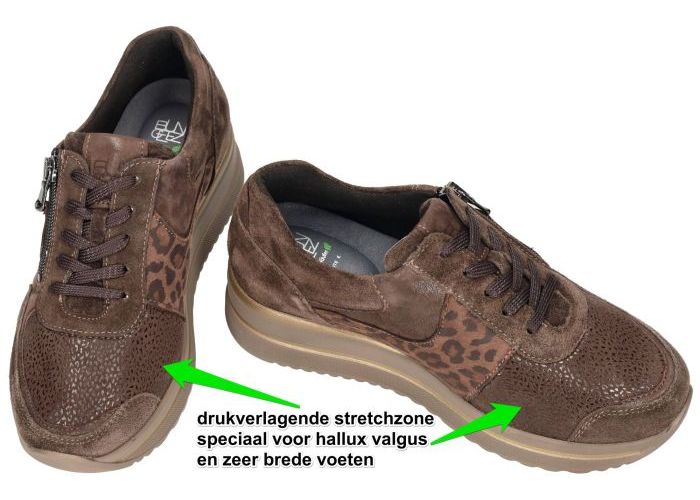 Waldlaufer 669K01 505 166 K-LUANA sneakers  bruin donker