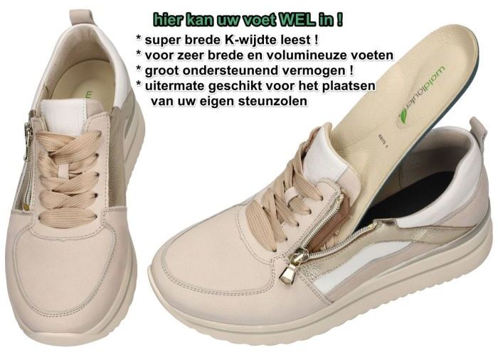 Waldlaufer 669001 K - LUANA sneakers  off-white/ecru/parel