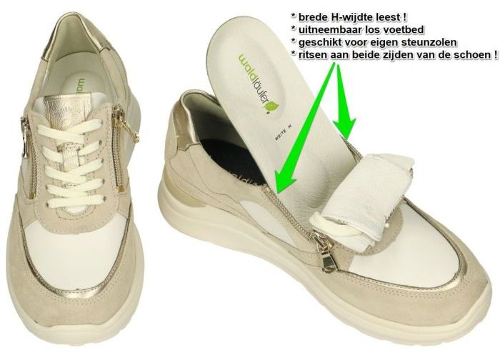 Waldlaufer 760001 (H) - ROSA sneakers  off-white/ecru/parel