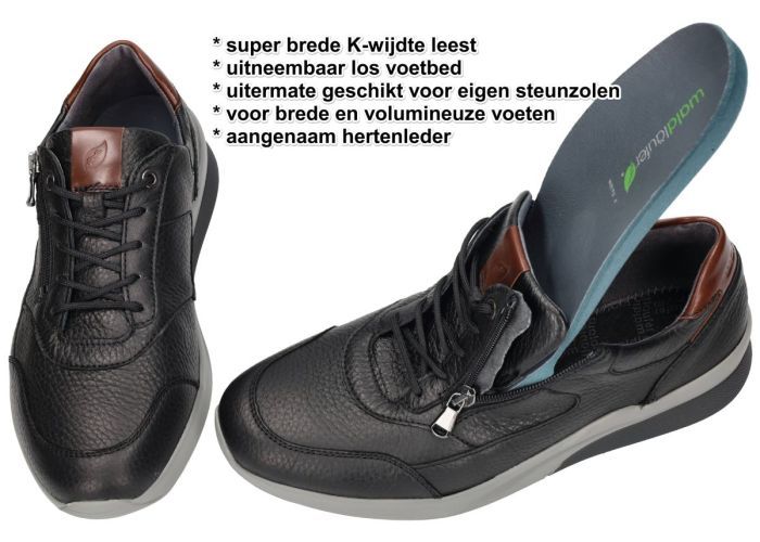 Waldlaufer 654006 K-FABIAN sneakers zwart