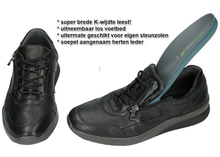 Waldlaufer 654006 K-FABIAN sneakers zwart