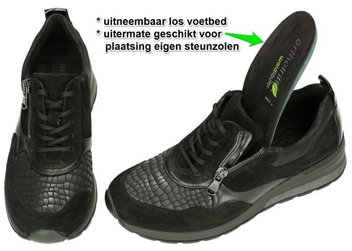 Waldlaufer 939H05 H-CLARA Ortho-Tritt sneakers  zwart