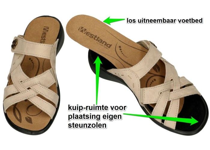 Westland 16799 IBIZA 99 slippers & muiltjes beige