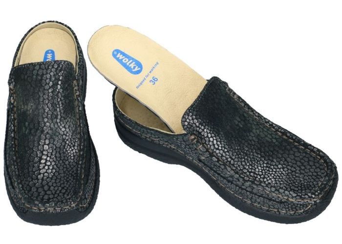 Wolky 0620244 Roll Slide slippers & muiltjes grijs  donker