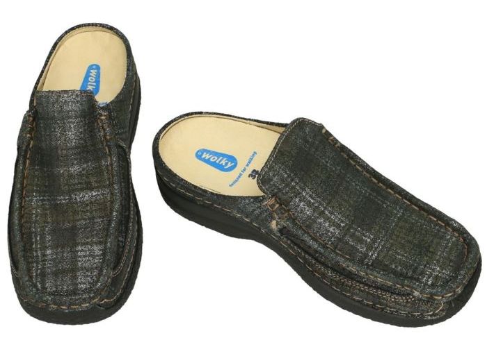 Wolky 0620248 ROLL SLIDE  slippers & muiltjes grijs  donker