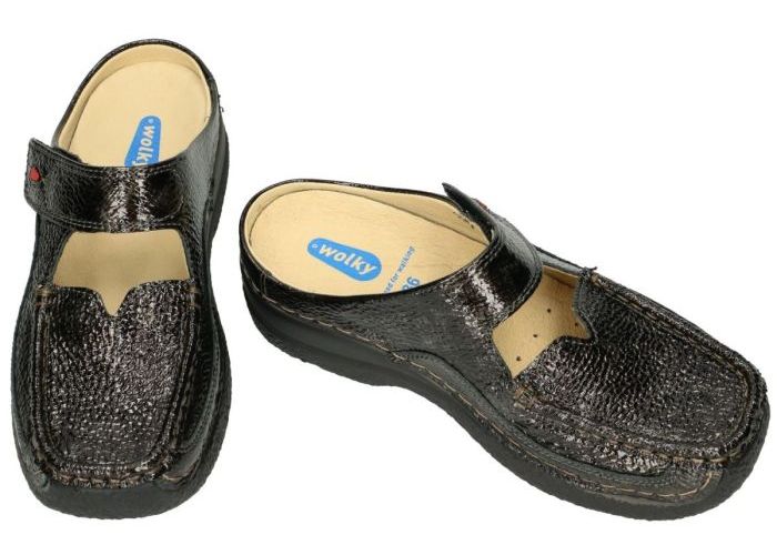 Wolky 0622765 ROLL SLIPPER slippers & muiltjes zwart