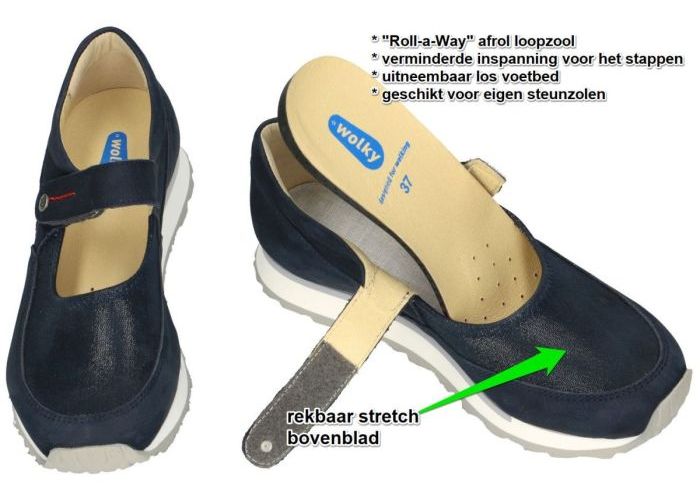 Wolky 0580511 / E Step  sneakers  blauw donker