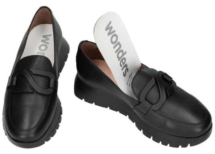 Wonders A-2453 ballerina's & mocassins zwart