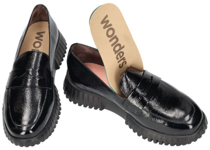 Wonders A-4402 TALLA ballerina's & mocassins zwart