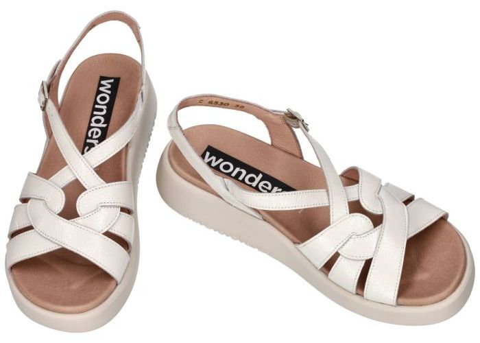 Wonders C-6530 sandalen off-white/ecru/parel