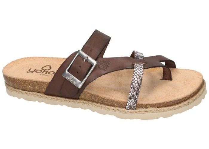 Yokono CHIPRE-101 slippers & muiltjes bruin donker