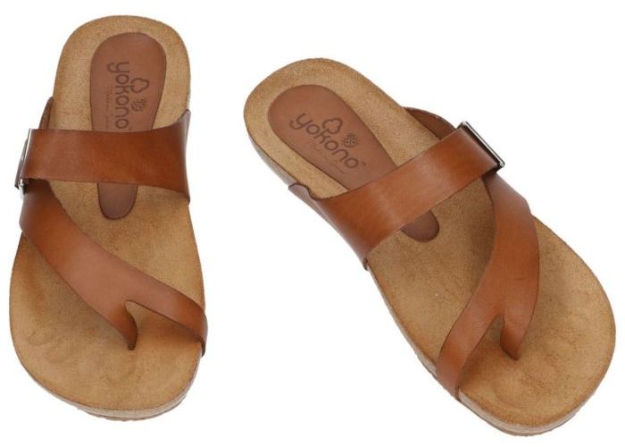 Yokono IBIZA-013 slippers & muiltjes cognac/caramel