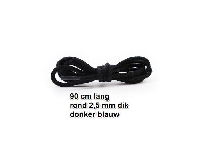 Bergal Shoelaces Rund 8820 90 cm rond 90 cm blauw donker