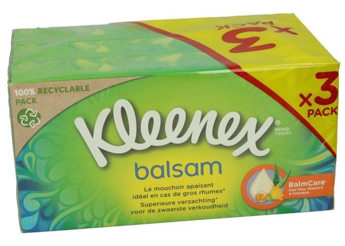  Kleenex  KLEENEX balsam 3x64 tissues  Wit