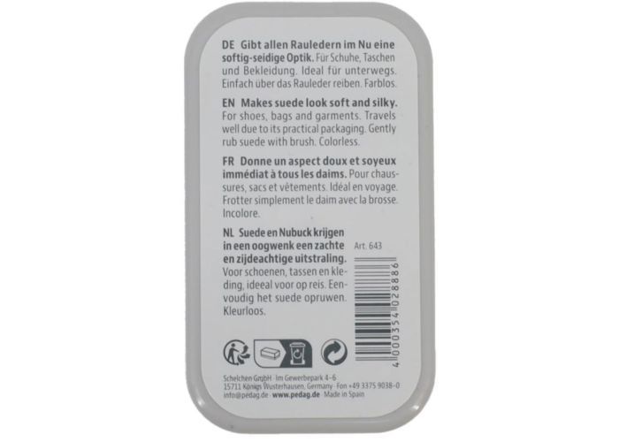 Pedag Nubuck spons / Suède brush  poetsen 