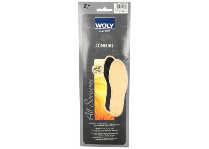 Woly lederen inleg zool  blauw/groen