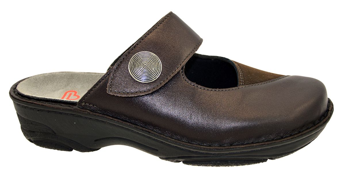 Pantoletten Berkemann Heliane 03457 Weis Leo/Grau