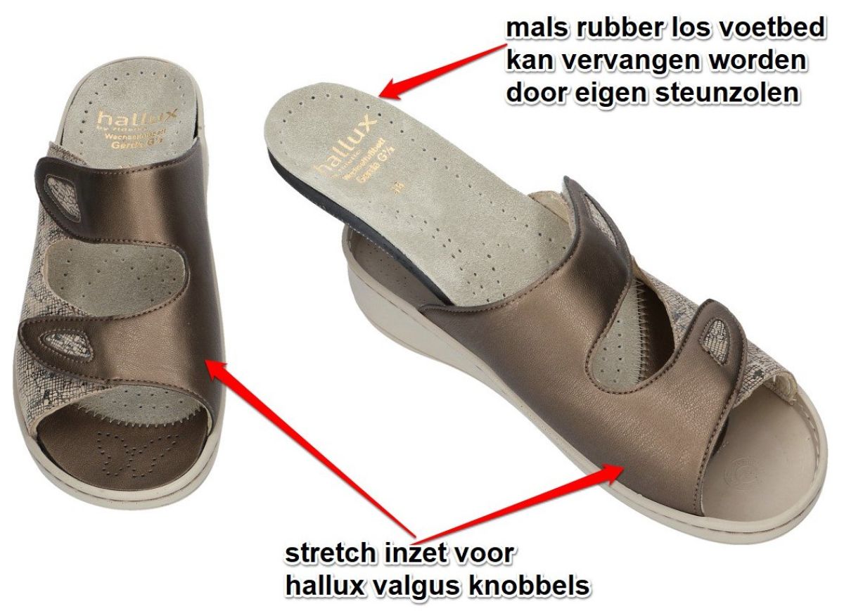 slippers met los voetbed
