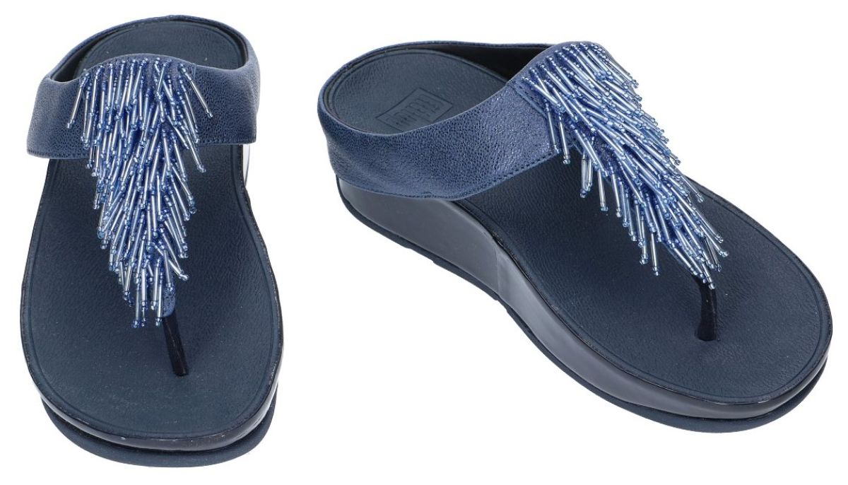 gemakkelijk Actie Dodelijk Fitflop 336-003 CHA CHA slippers & muiltjes blauw - schoenen | Schoenen Karo