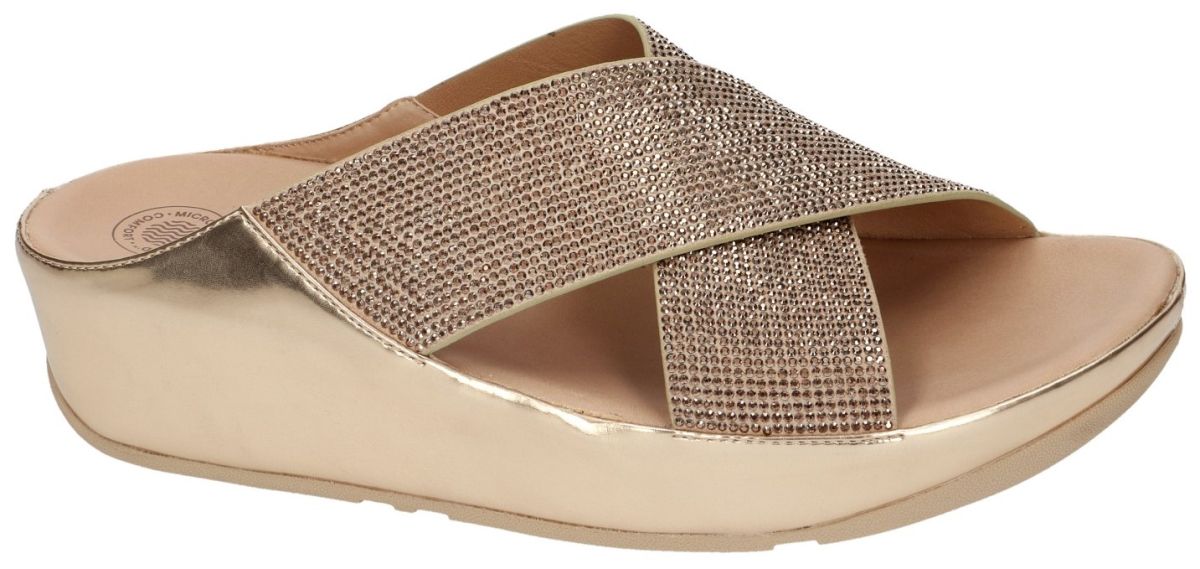 Vroegst passen bedenken Fitflop B35-323 Crystall Slide slippers & muiltjes goud - schoenen |  Schoenen Karo