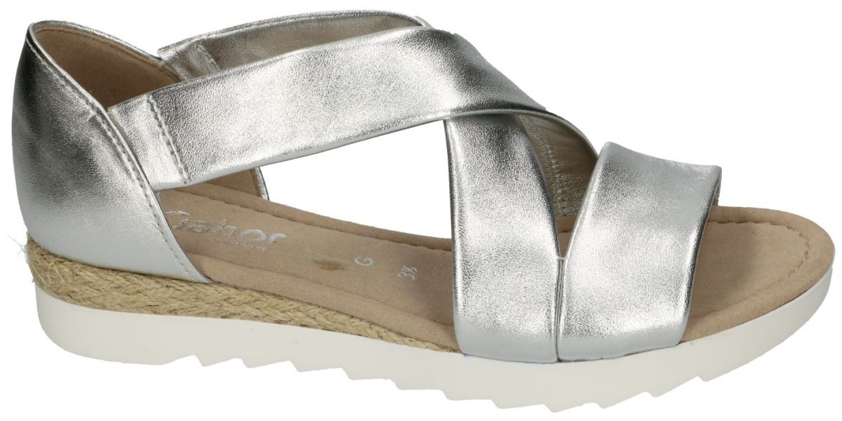 onvoorwaardelijk Gooi behalve voor Gabor 22.711.10 sandalen zilver - schoenen | Schoenen Karo