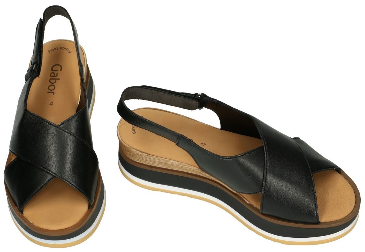 bekennen Obsessie Barcelona Gabor 64.683.27 sandalen zwart - schoenen | Schoenen Karo