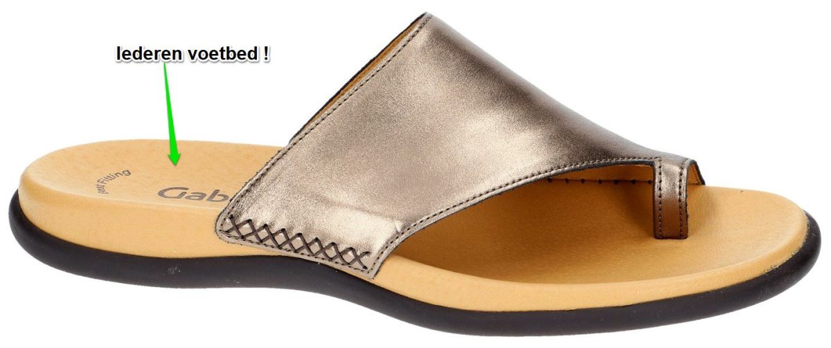 Bewolkt motto Herhaald Gabor 83.700.31 slippers & muiltjes goud - schoenen | Schoenen Karo
