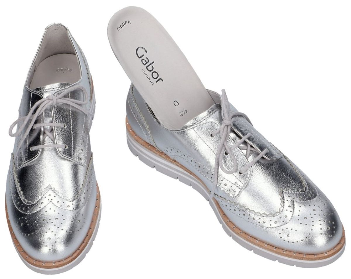 Klacht motief Mart Gabor 82.558.10 lage gesloten schoenen zilver - schoenen | Schoenen Karo