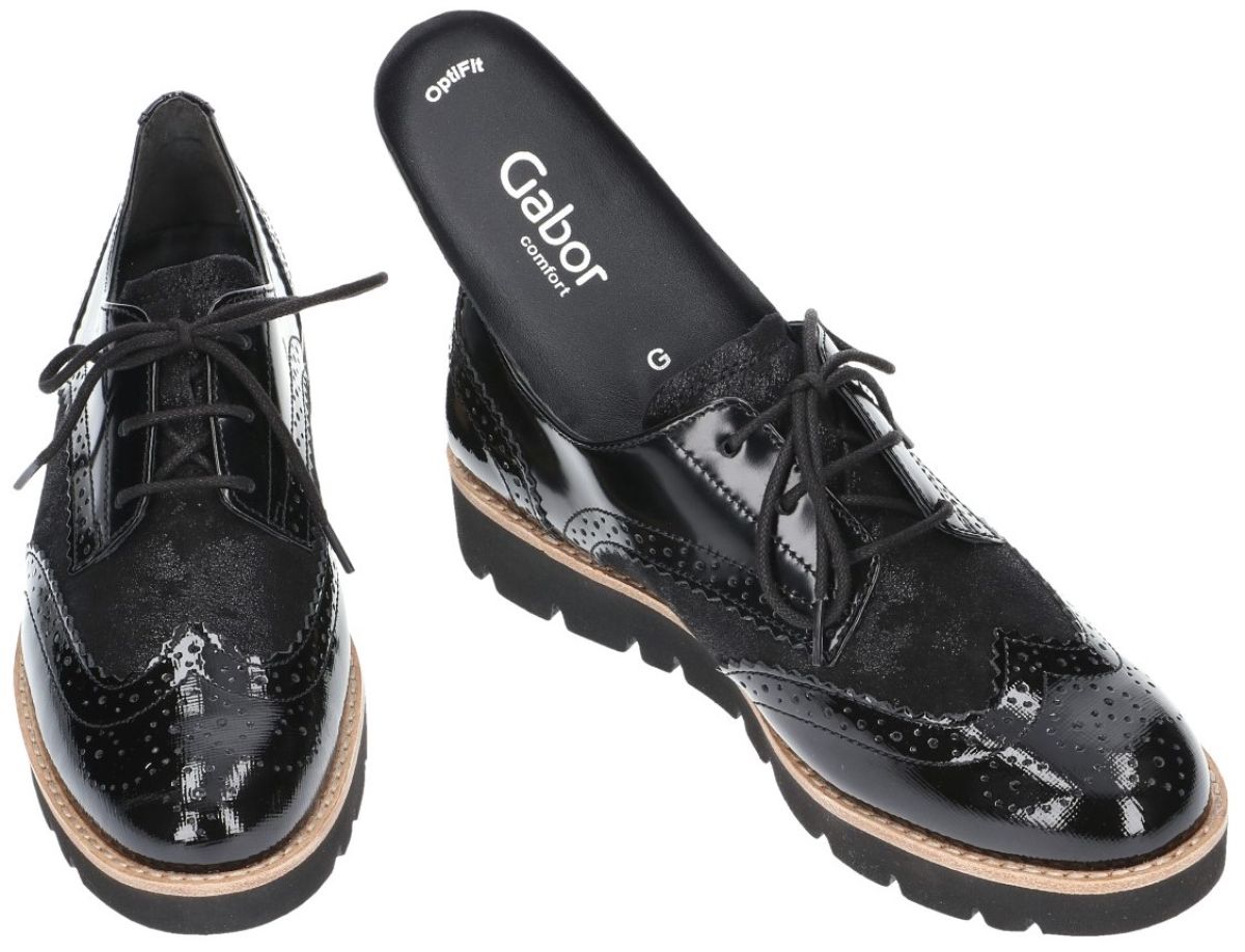 schokkend strak Farmacologie Gabor 72.568.97 lage gesloten schoenen zwart - schoenen | Schoenen Karo
