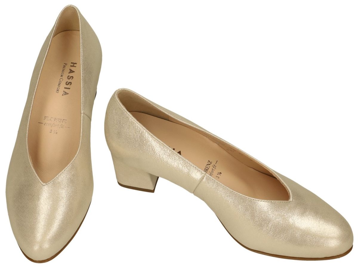 Nodig hebben Bouwen op grijnzend Hassia 5-30 4938 FLORENZ (H) pumps & hakschoenen goud - schoenen | Schoenen  Karo