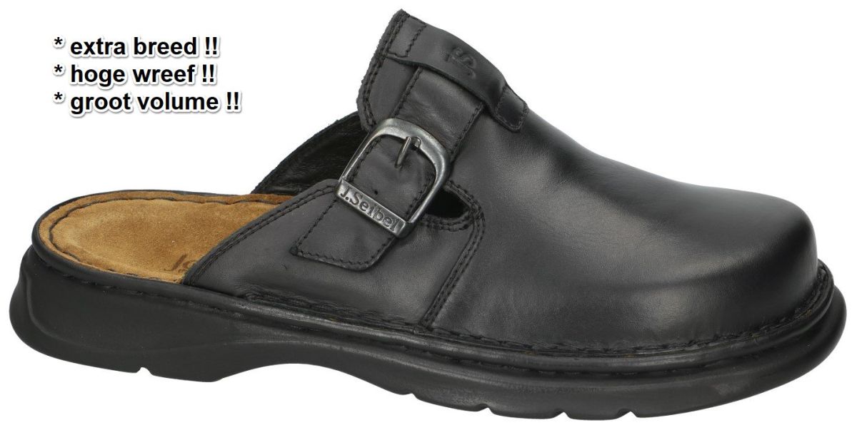Josef WIDO 05 pantoffels & slippers zwart schoenen | Schoenen Karo