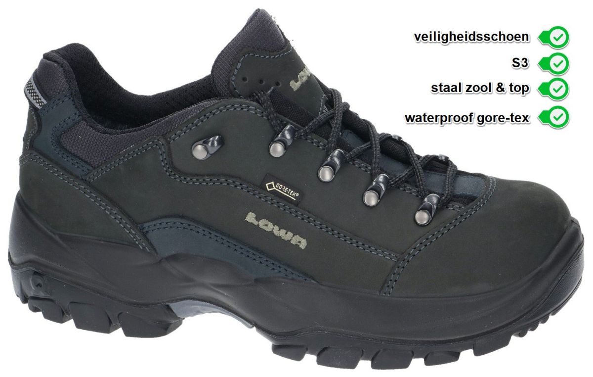 krant tiran onderwerp Lowa 5909 Renegade WORK GTX LO wandelschoenen grijs donker - schoenen |  Schoenen Karo