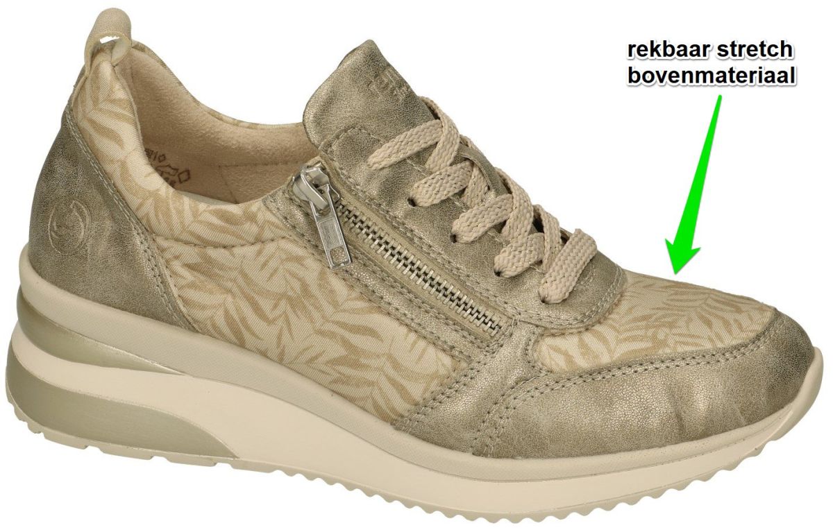 Mordrin Gewoon Verandering Remonte D2401-60 sneakers goud - schoenen | Schoenen Karo