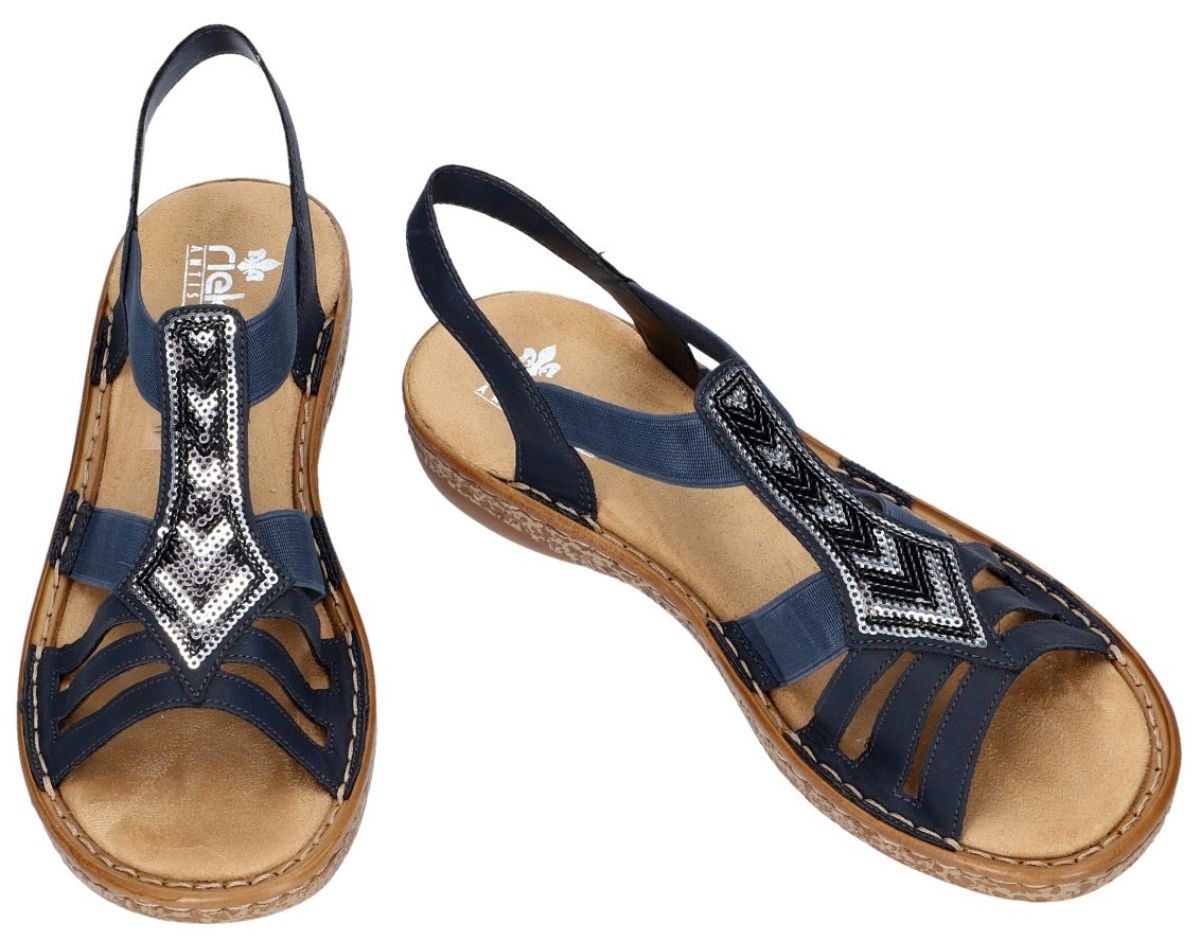 Rieker 62821-14 sandalen blauw donker - schoenen | Schoenen Karo
