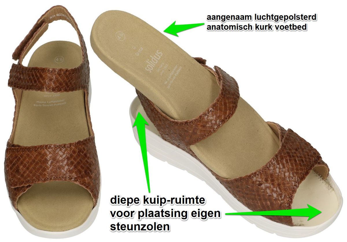 enthousiasme vertrekken Saai Solidus 48017 GRETA (G) sandalen bruin - schoenen | Schoenen Karo