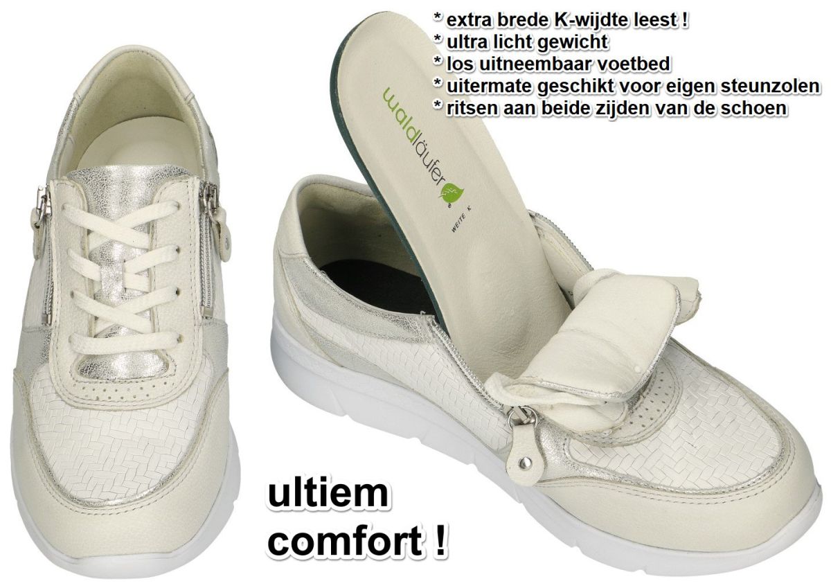 Kapel Reis Imitatie Waldlaufer 661003 K-JENNY sneakers wit - schoenen | Schoenen Karo