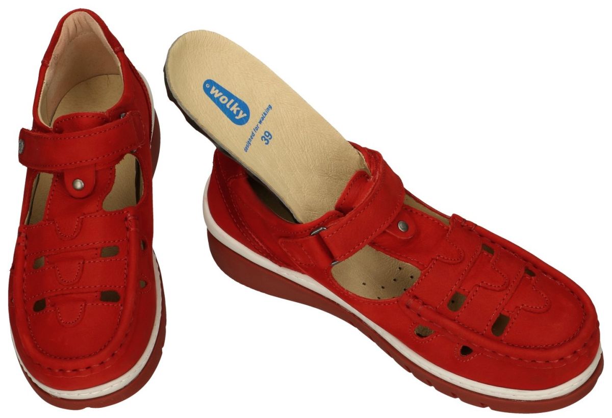 Wolky 0485411 BYTE Antique nubuck sandalen roze donker - schoenen | Schoenen  Karo